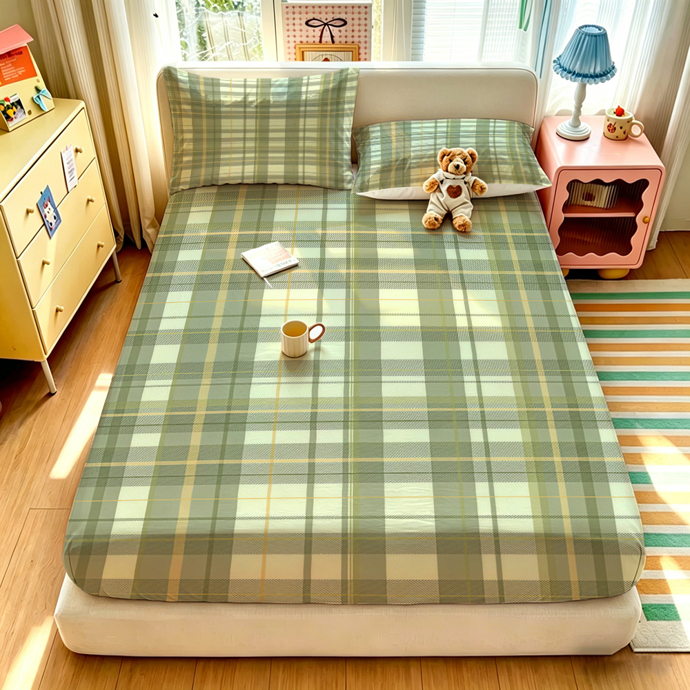 Bed Sheet Microfiber - 90G 3-teiliges Bettwäscheset 1 Spannbettlaken +