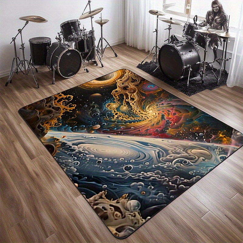 Galaxy Home Textiles - Rutschfeste Matte mit kosmischem Weltraummuster –