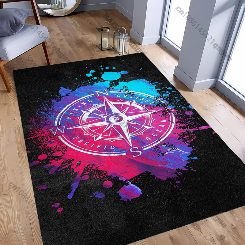 Home Textiles Rug - Teppich im Kompass-Design für moderne Räume,