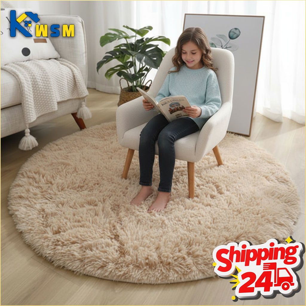 Home Textiles Rug - Superweicher, flauschiger, runder Teppich aus Plüsch