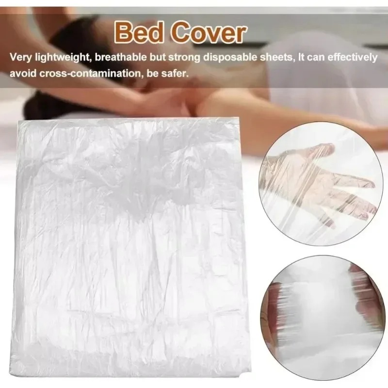 Home Textiles Sale - 100 Stück SPA-Massage-Behandlungslaken Transparente Schönheitsliegen-Wasserdichte Folie