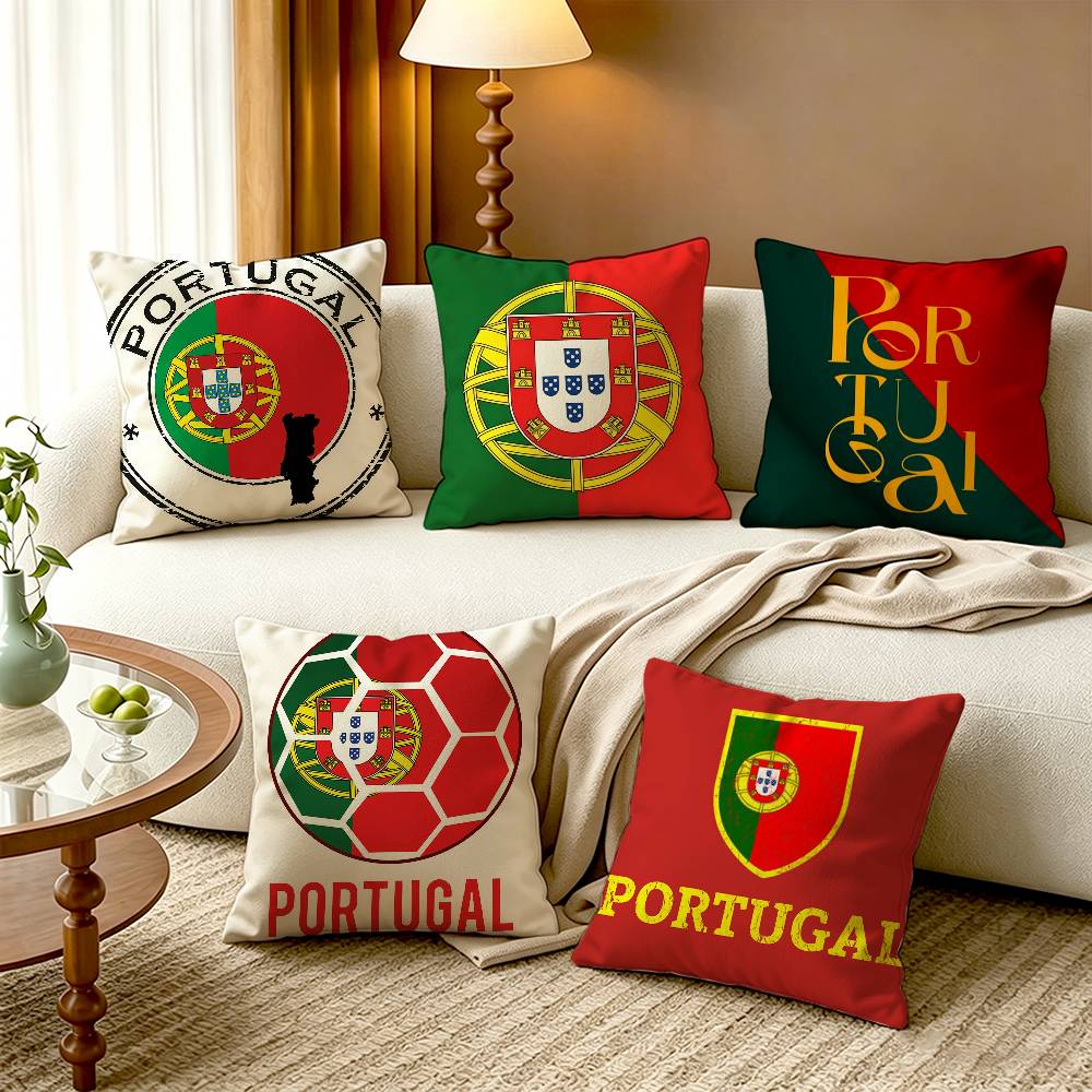 Home Textiles Portugal - P-Portugal F-Flag Baumwoll-Leinen-Quadratische Kissenbezüge, Heimdekoration, Geschenke
