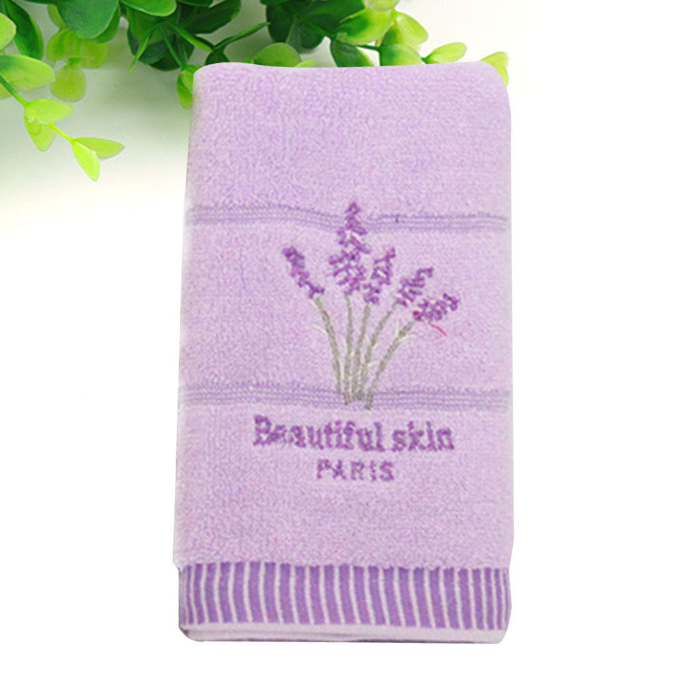 Home Textiles Pakistan - Lavendel-Besticktes Baumwoll-Badetuch, Ultra Weich, Dick, Saugfähig,