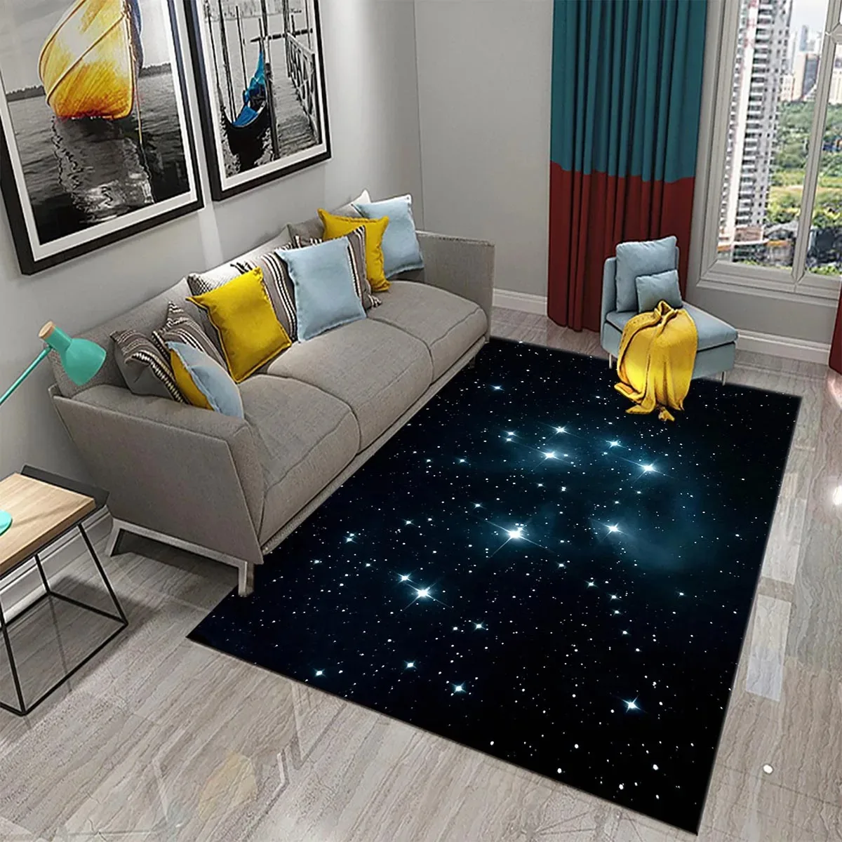 Stern-Teppich, Weltraum-Galaxi – Galaxy Home Textiles Bewertung und Preis