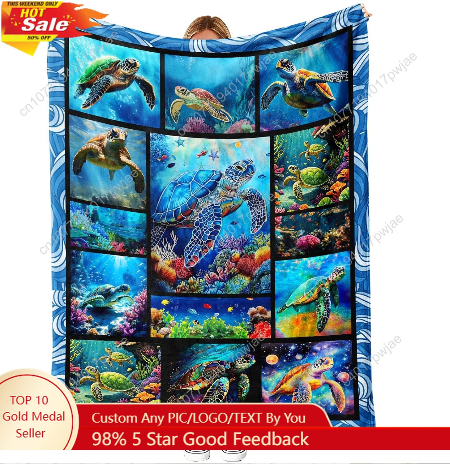 Flanell-Überwurfdecke mit Meer – Home Art Textiles Bewertung und Preis
