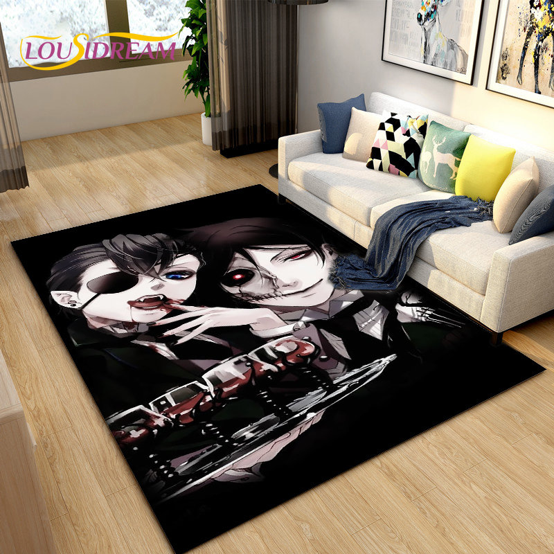 Schwarzer Butler Anime Cartoon – Home Textiles Rug Bewertung und Preis