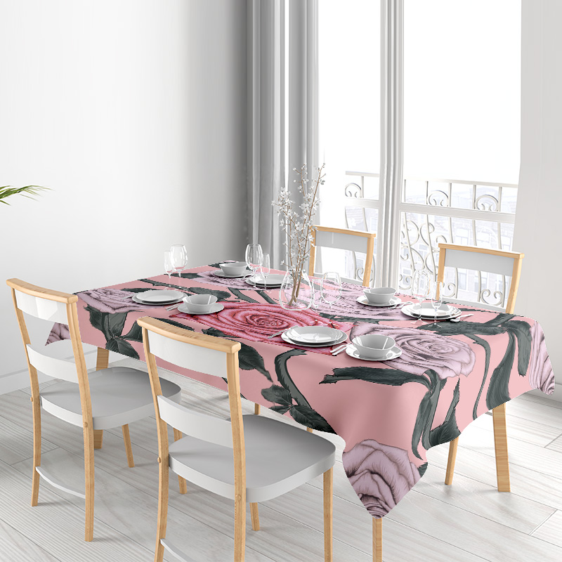Rosa Blumentischdecke mit rosa – Home Textiles Com Bewertung und Preis