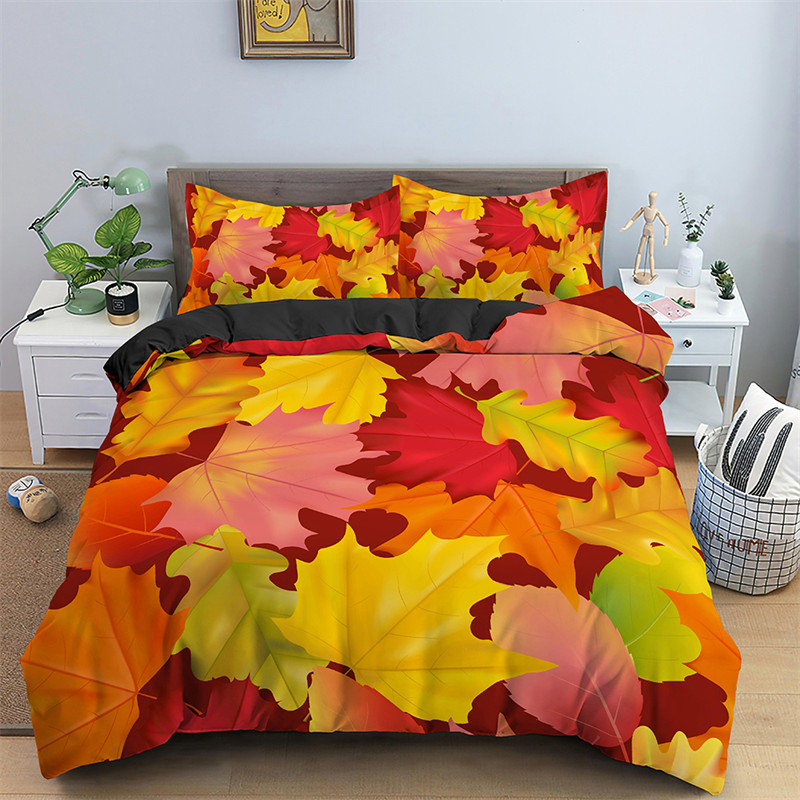 Bettbezug mit Ahornblättern, H – Bed Sheet Microfiber Bewertung und Preis