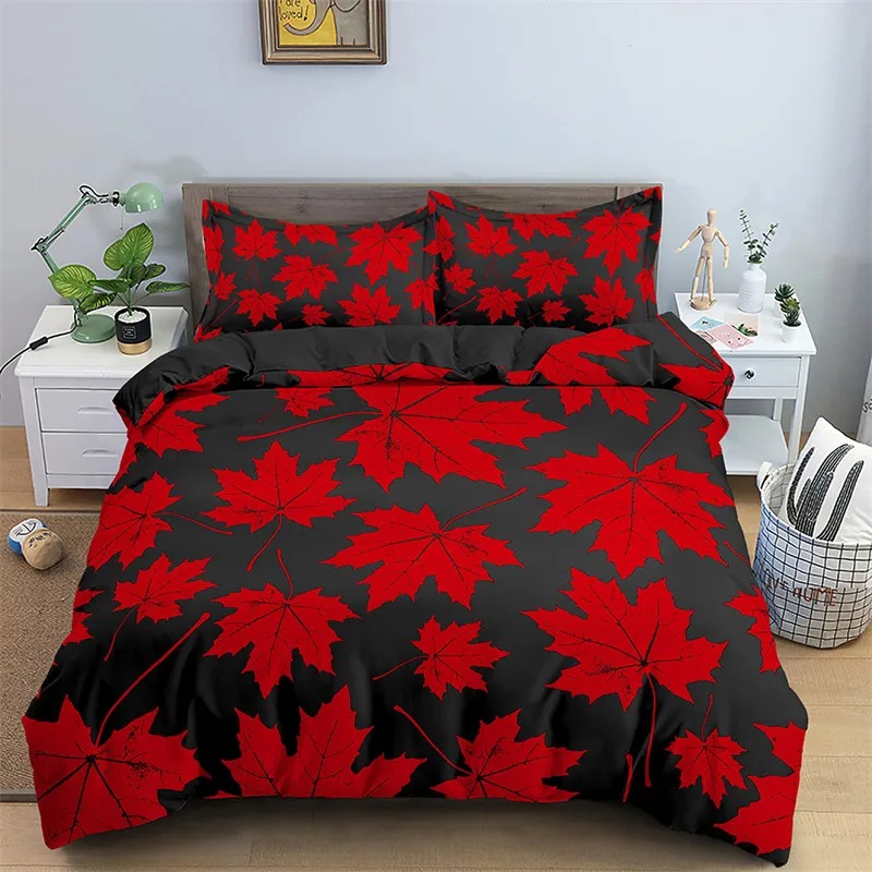 Bettbezug mit Ahornblättern, H – Bed Sheet Microfiber Bewertung und Preis