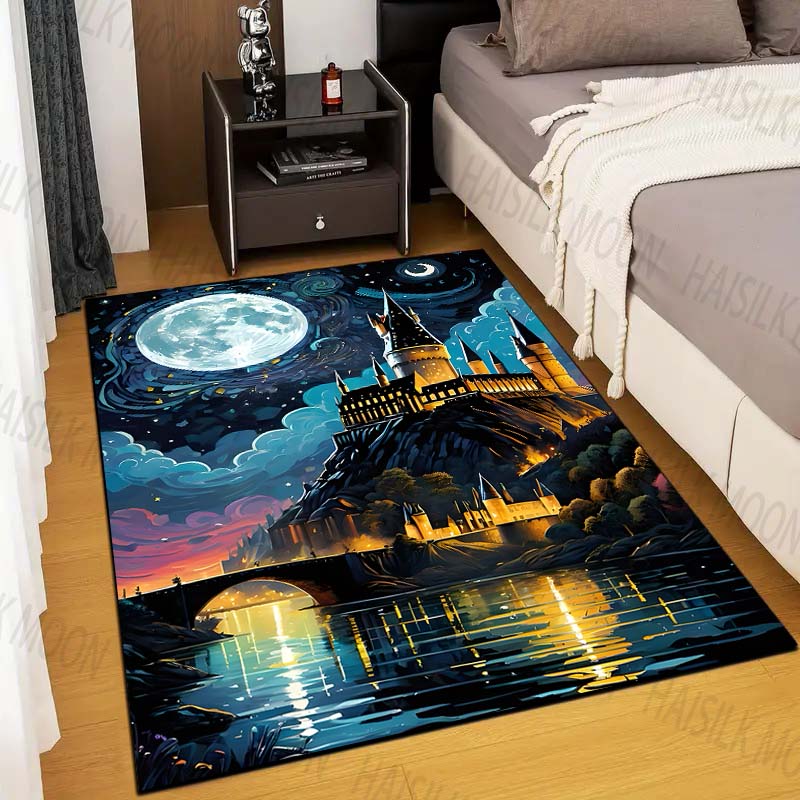 1PC Schloss Magie Schule Druck – Home Textiles Rug Bewertung und Preis