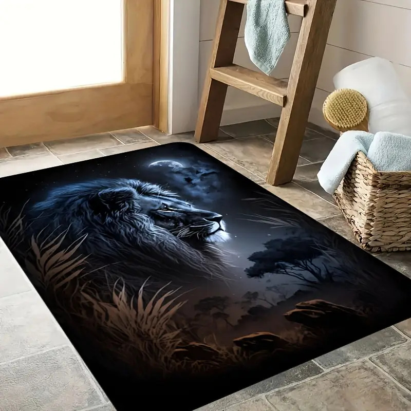 Sternennacht-Löwen-Bodenmatte  – Home Textiles Rug Bewertung und Preis