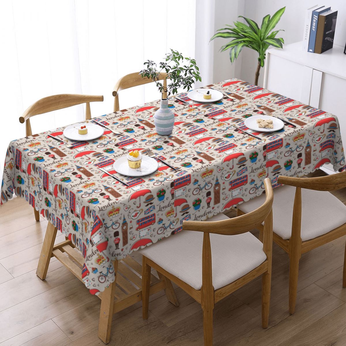 London Muster rechteckige Tisc – Home Textiles Uk Bewertung und Preis
