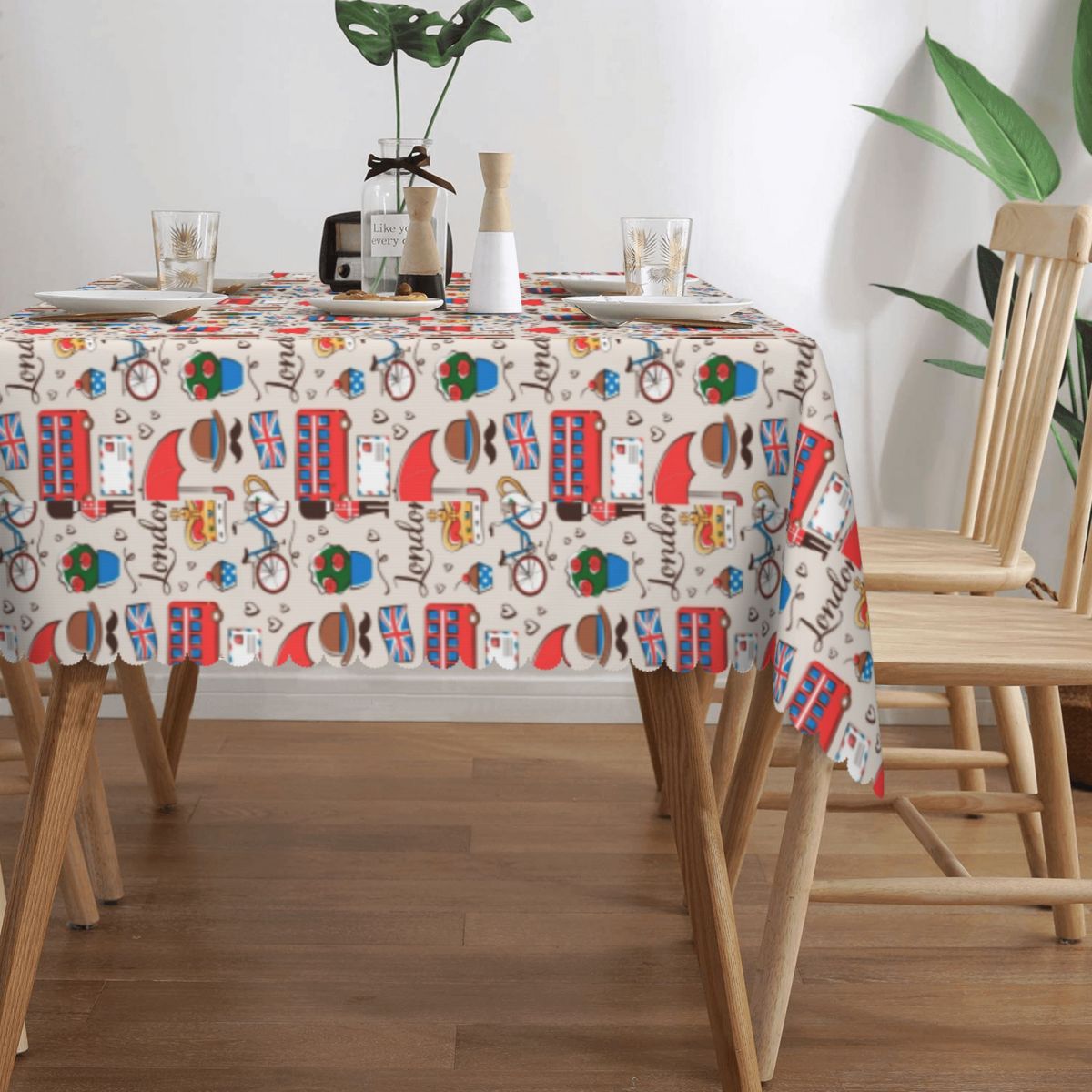 London Muster rechteckige Tisc – Home Textiles Uk Bewertung und Preis