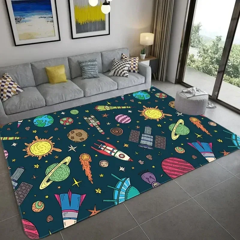 Cartoon Space Astronaut Teppic – Galaxy Home Textiles Bewertung und Preis