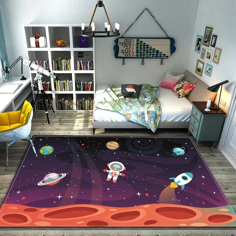Cartoon Space Astronaut Teppic – Galaxy Home Textiles Bewertung und Preis