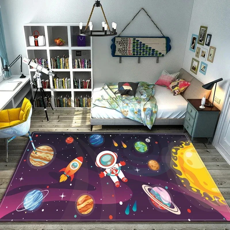 Cartoon Space Astronaut Teppic – Galaxy Home Textiles Bewertung und Preis