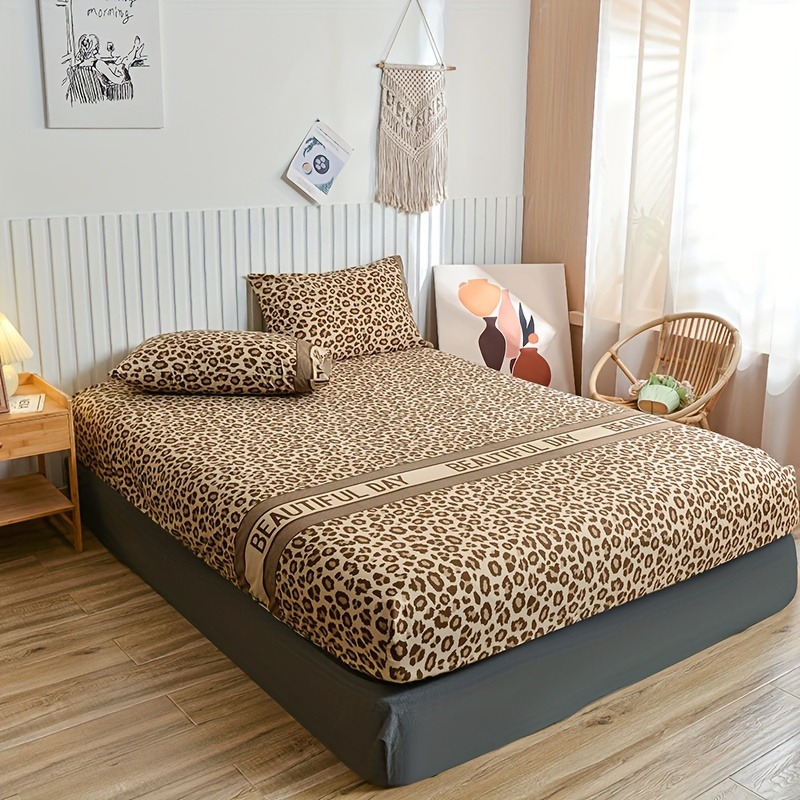 Vintage Leopardenmuster Spannb – Bed Sheet Microfiber Bewertung und Preis