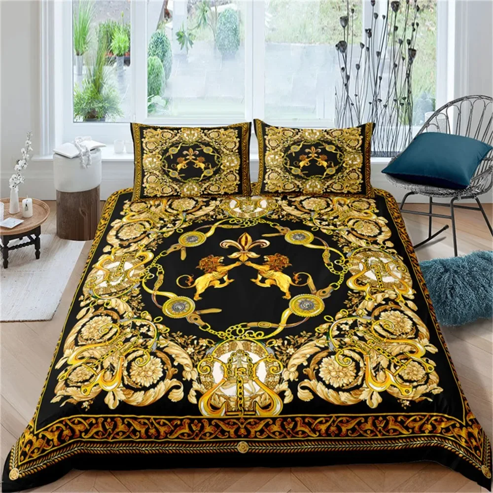 Barock Moderne Kunst 3D Golden – Bed Sheet Microfiber Bewertung und Preis