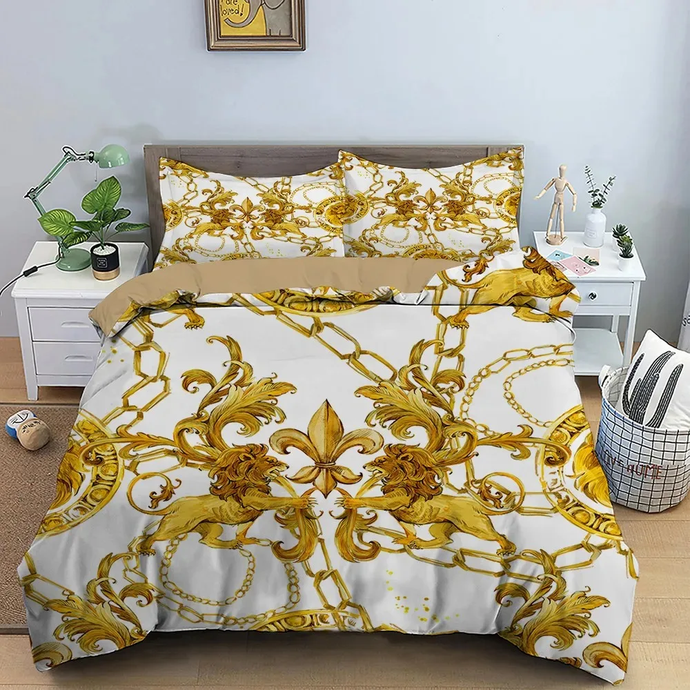Barock Moderne Kunst 3D Golden – Bed Sheet Microfiber Bewertung und Preis