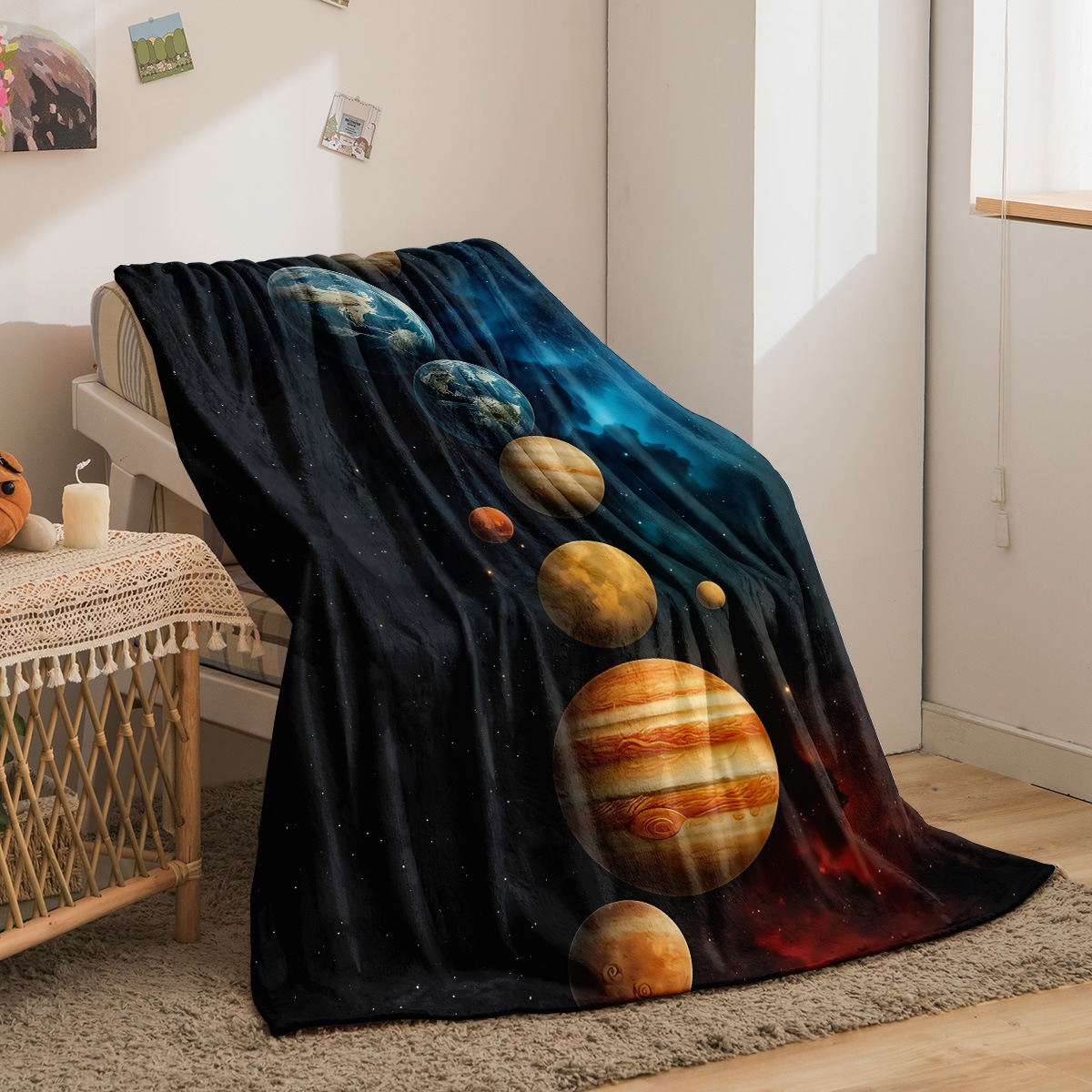 Decke mit Galaxy-Planeten-Must – Galaxy Home Textiles Bewertung und Preis
