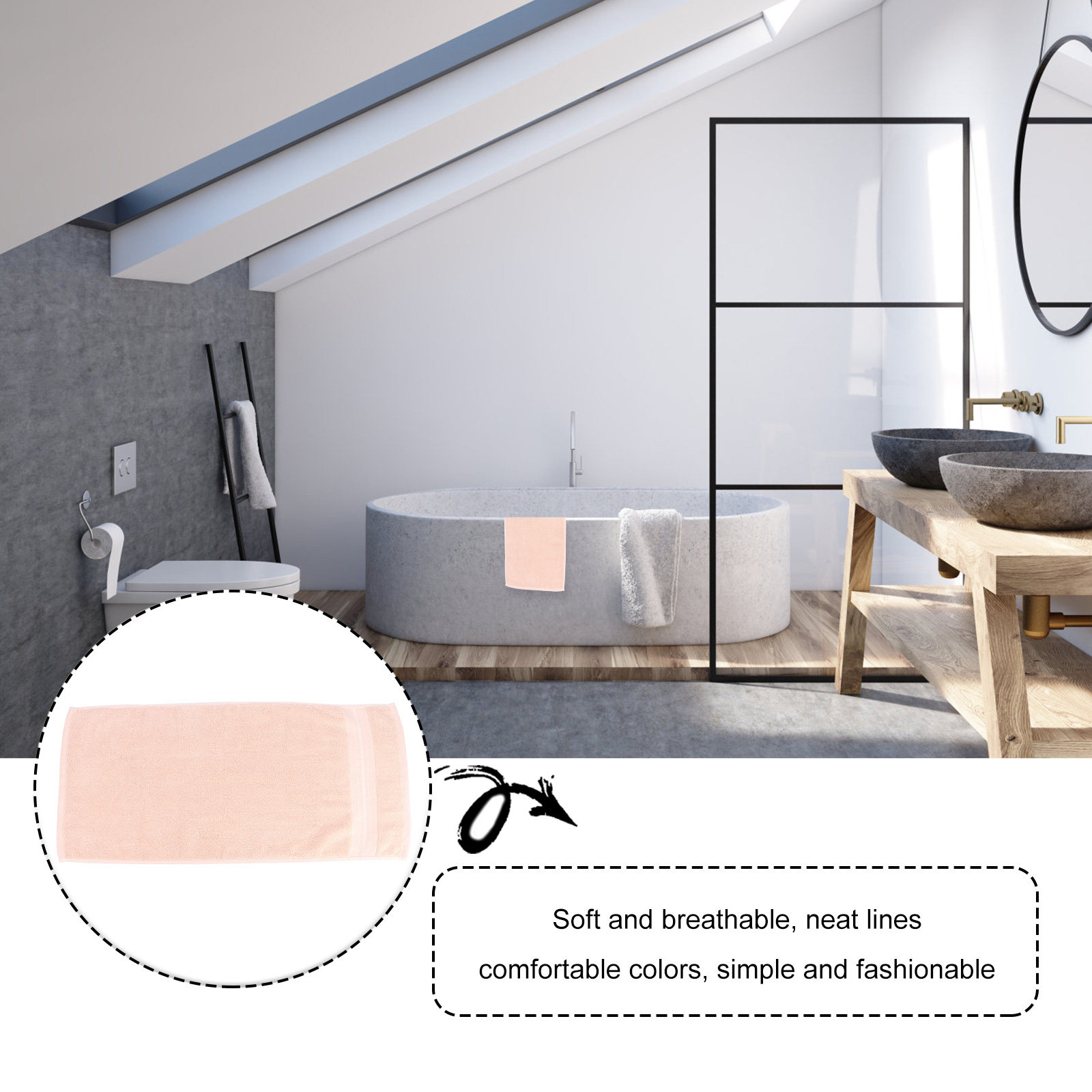 1 Stück Baumwoll-Gesichtstuch  – Home Textiles Pakistan Bewertung und Preis