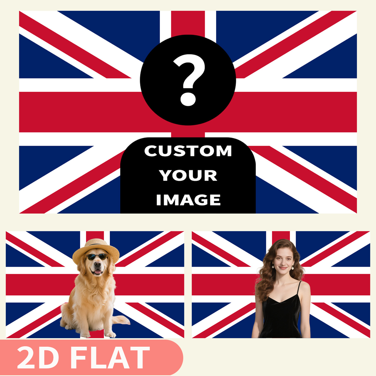1 Stück 2D FLAT Personalisiert – Home Textiles Uk Bewertung und Preis